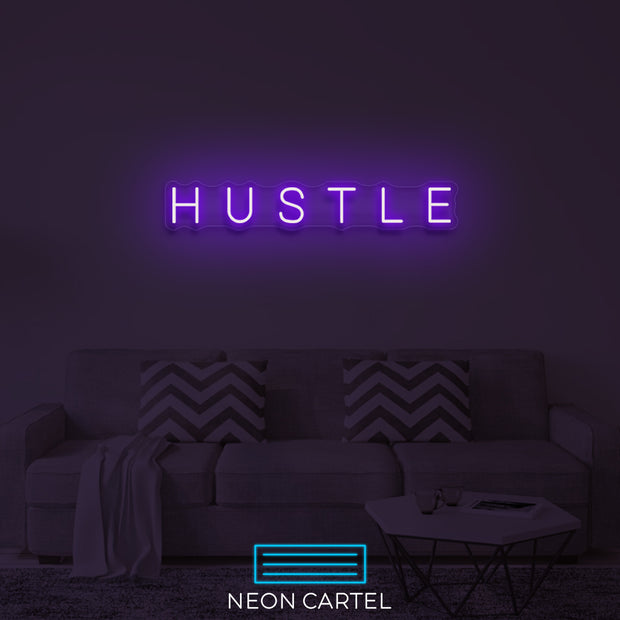 HUSTLE Neon LED Sign