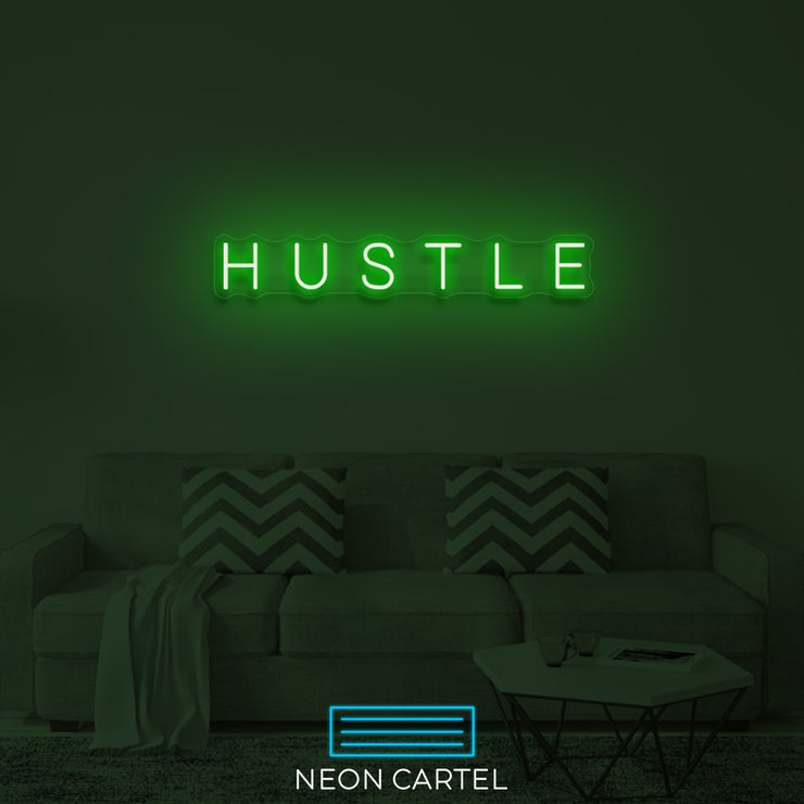 HUSTLE Neon LED Sign