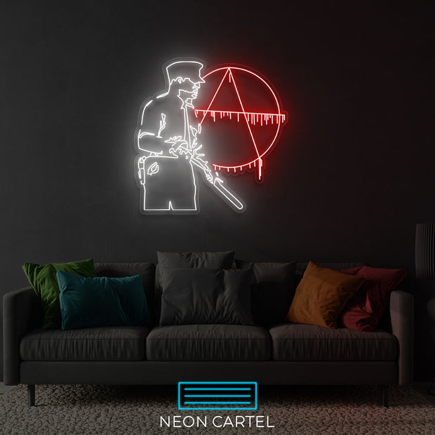 Banksy Anarchist Police Neon Led Sign