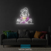 Banksy Thug For Live Bunny Neon led Sign