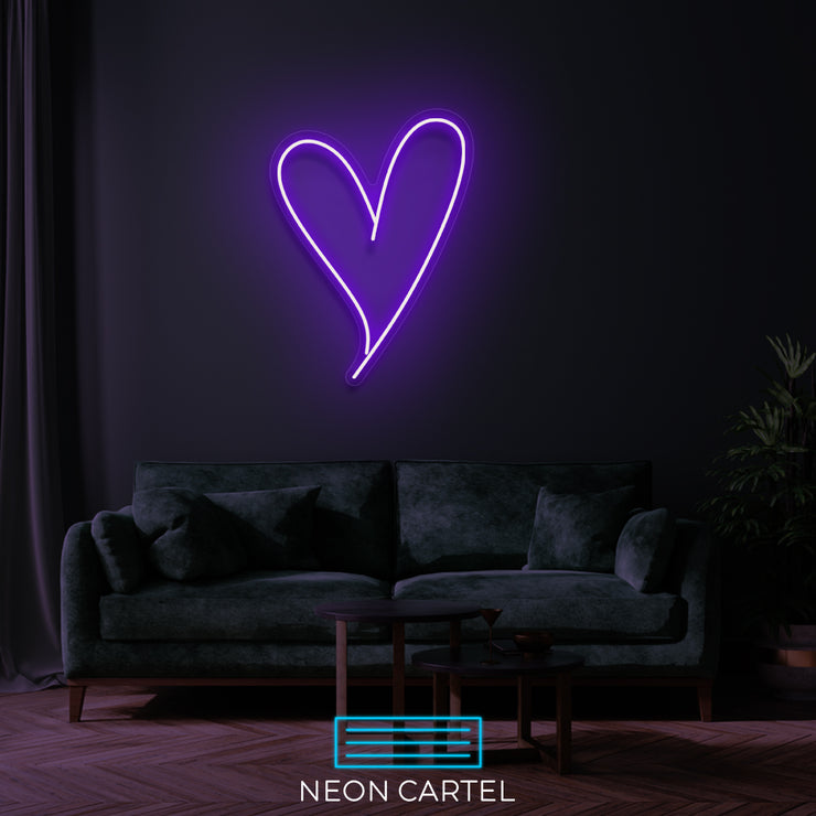 Heart Love Neon LED Sign