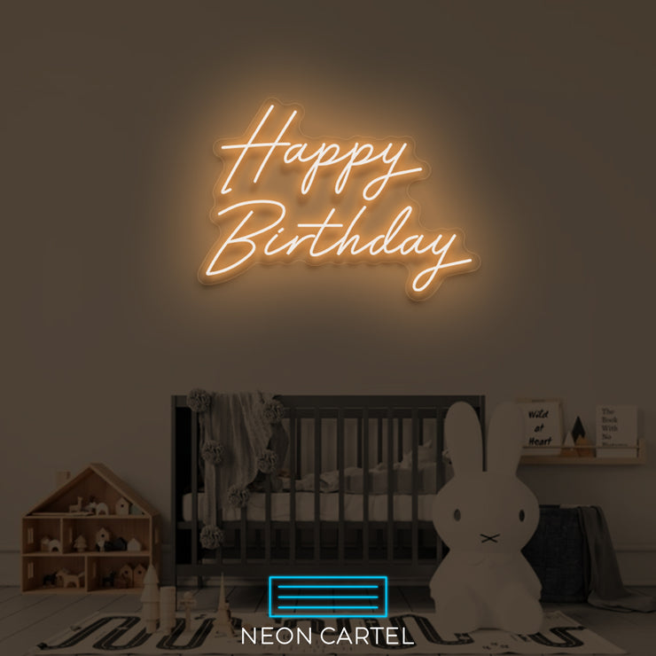 Happy Birthday Neon LED Sign