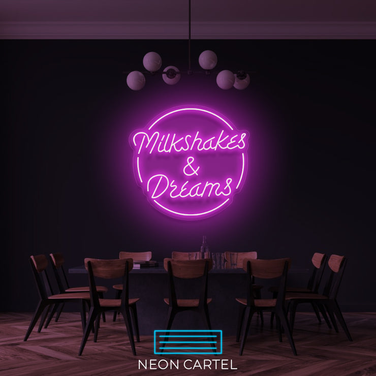 Milkshakes & Dreams Neon Led Sign