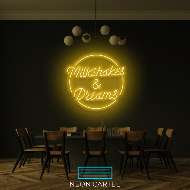 Milkshakes & Dreams Neon Led Sign