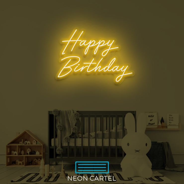 Happy Birthday Neon LED Sign