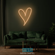 Heart Love Neon LED Sign