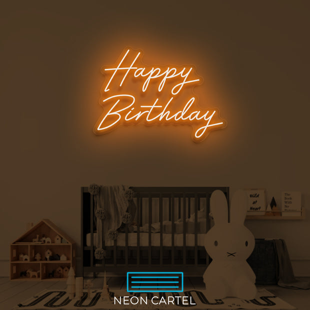 Happy Birthday Neon LED Sign