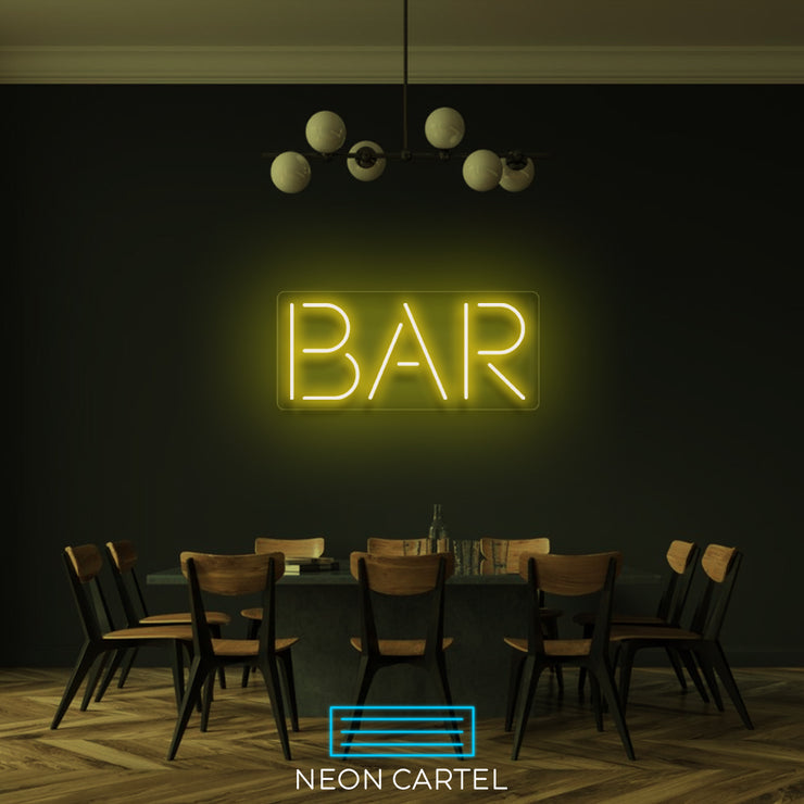 BAR Neon LED Sign