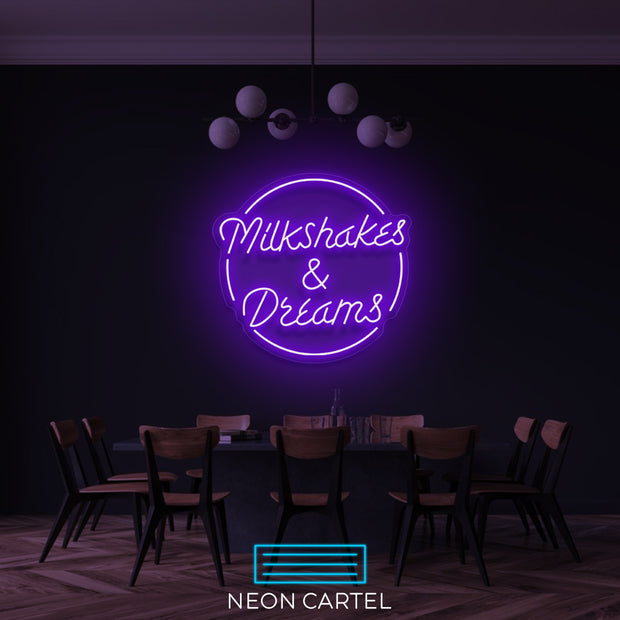 Milkshakes & Dreams Neon Led Sign