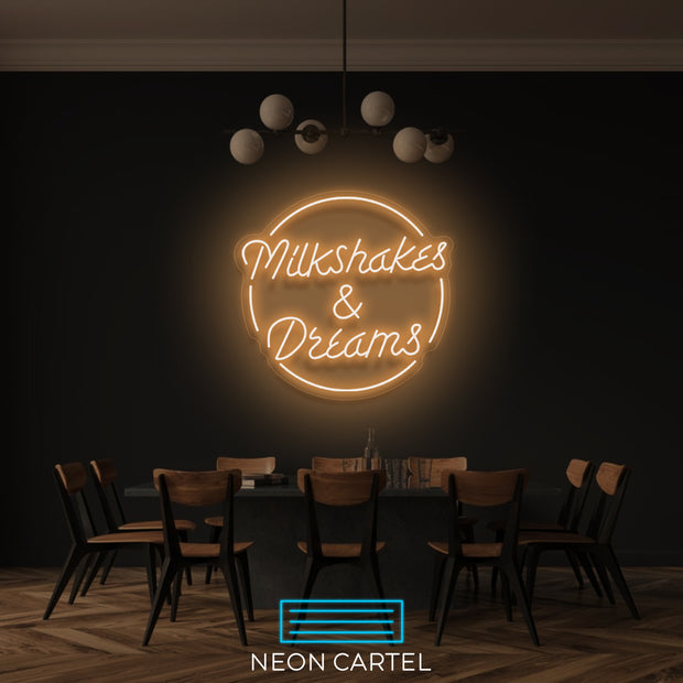 Milkshakes & Dreams Neon Led Sign