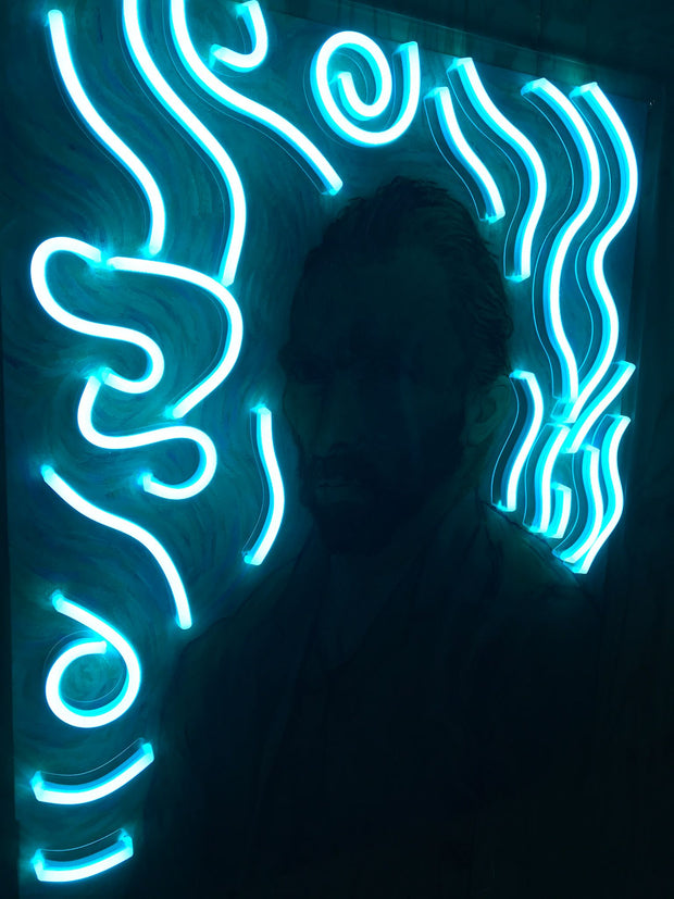 Limited Edition Van Gogh Self Portrait by van Goghsky Neon LED Sign