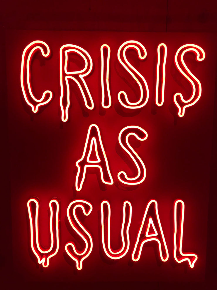 Limited Edition van Goghsky Crisis As Usual - After Banksy Neon LED Sign