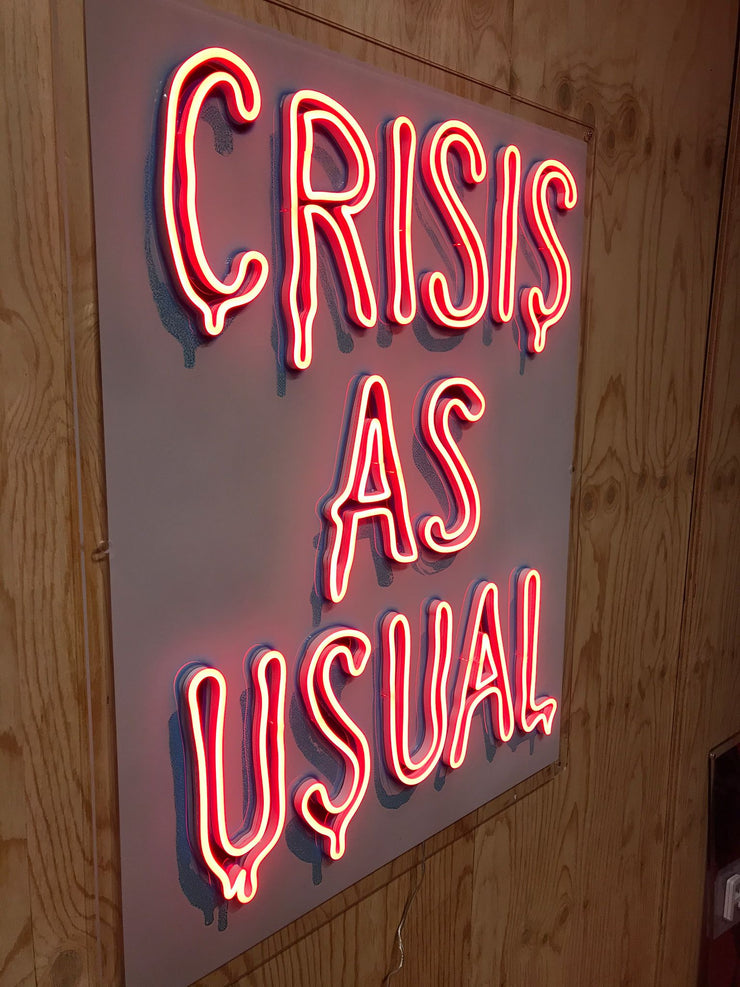 Limited Edition van Goghsky Crisis As Usual - After Banksy Neon LED Sign