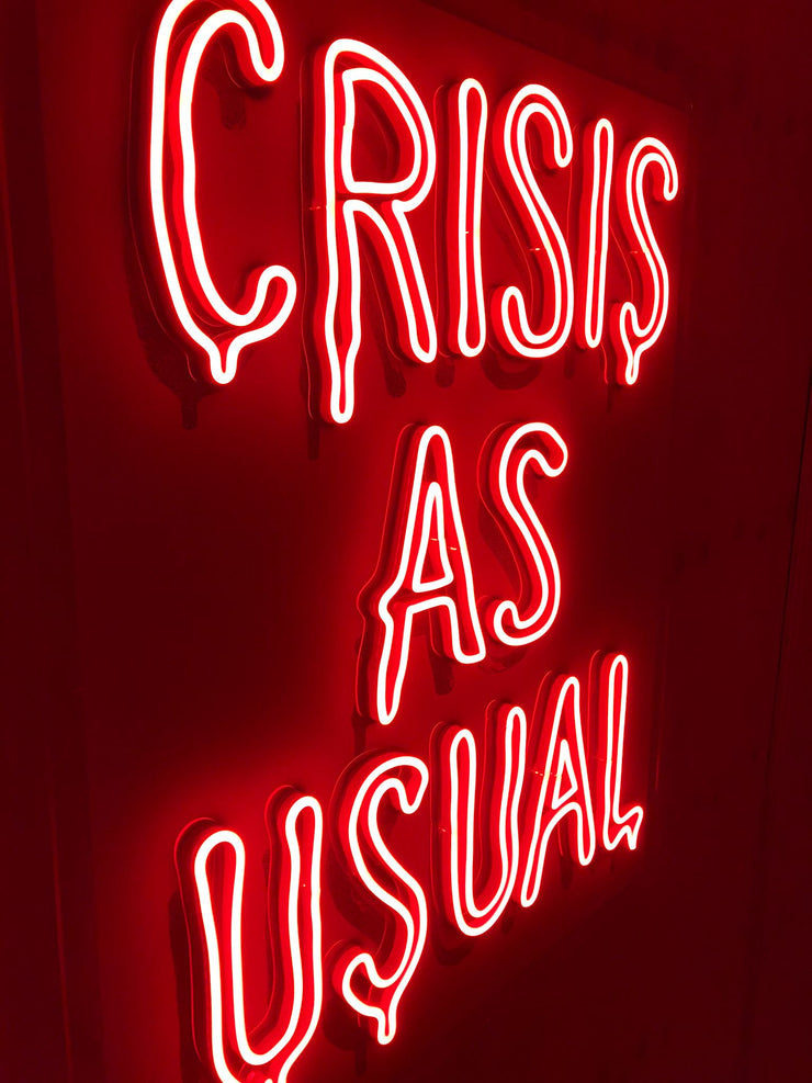 Limited Edition van Goghsky Crisis As Usual - After Banksy Neon LED Sign