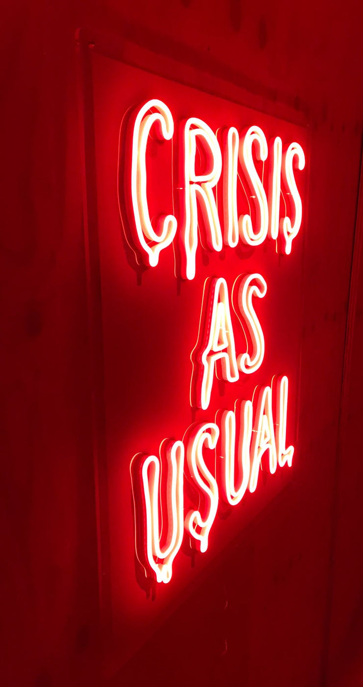 Limited Edition van Goghsky Crisis As Usual - After Banksy Neon LED Sign