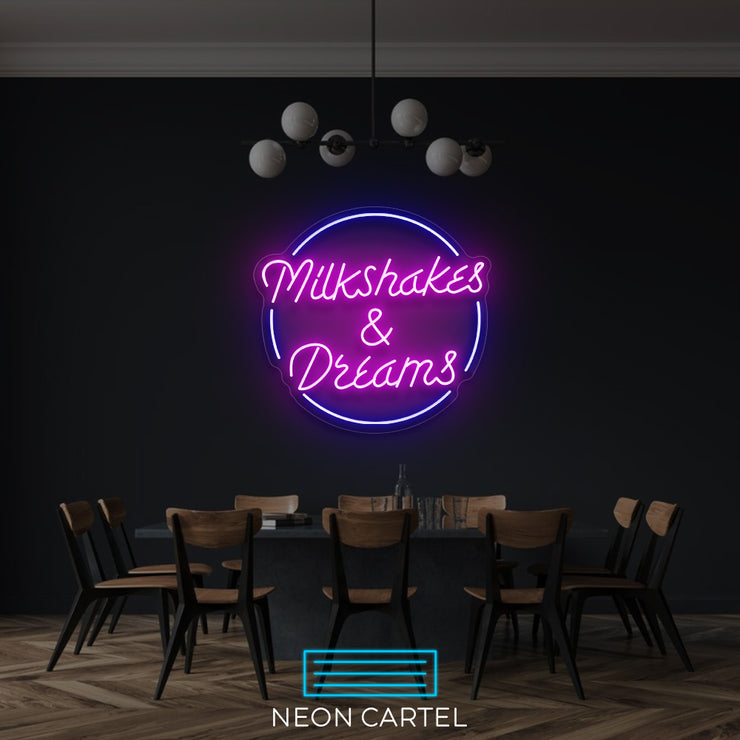 Milkshakes & Dreams Neon Led Sign