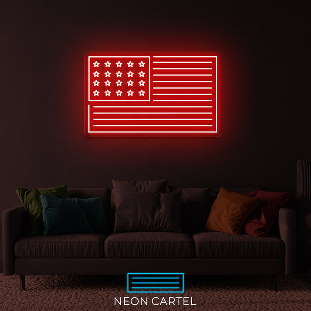 United States of America Neon LED Sign