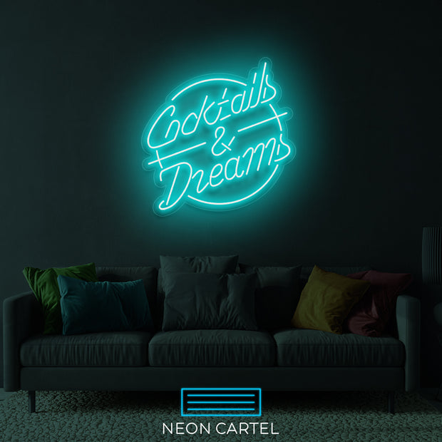 Cocktails & Dreams Neon LED Sign