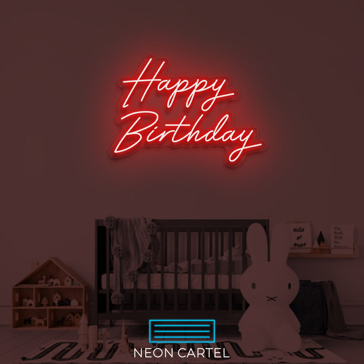 Happy Birthday Neon LED Sign