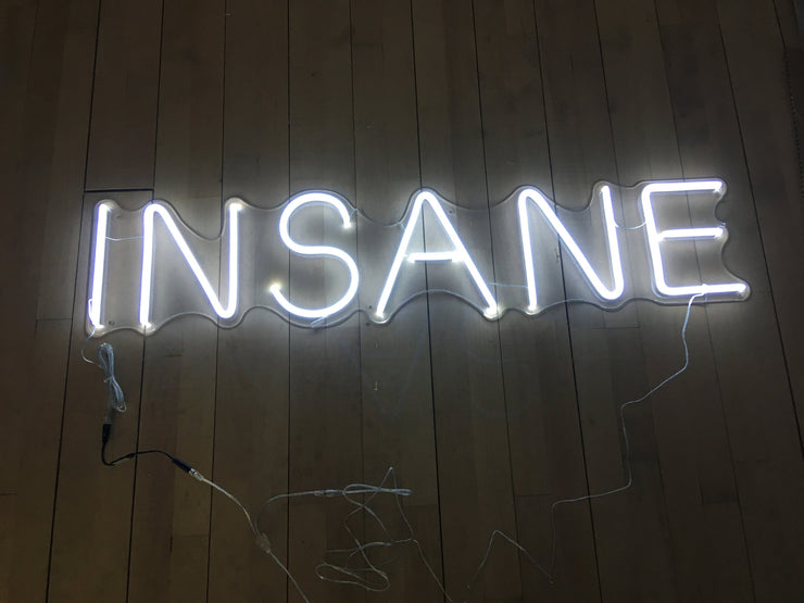 Insane Neon Sign, Insane LED Neon Light, Insane Sign Neon Flex Light, Insane Sign Neon Lamp, Custom Insane Neon Sign, Living Room Neon Décor