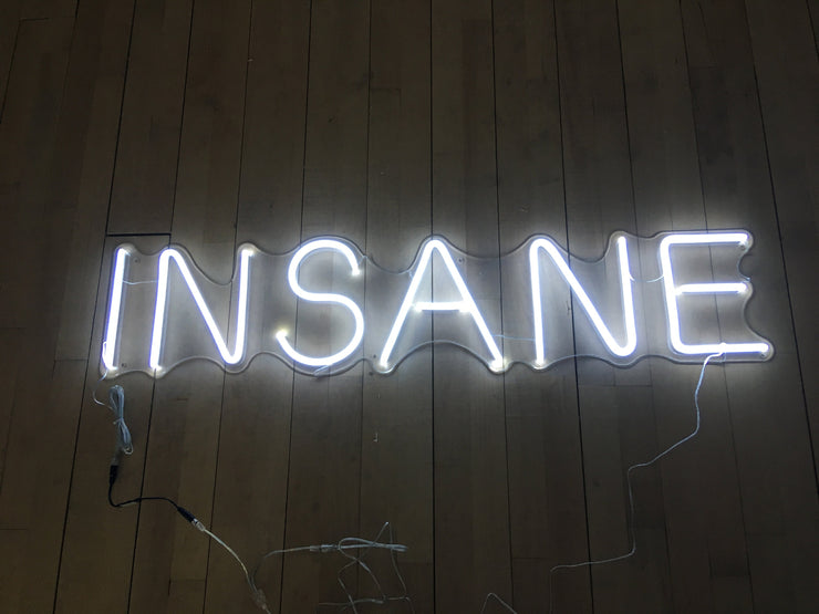 Insane Neon Sign, Insane LED Neon Light, Insane Sign Neon Flex Light, Insane Sign Neon Lamp, Custom Insane Neon Sign, Living Room Neon Décor