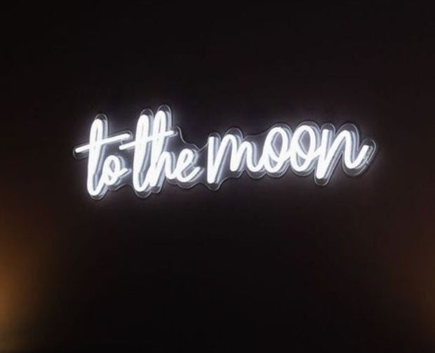 To the Moon Neon LED Sign