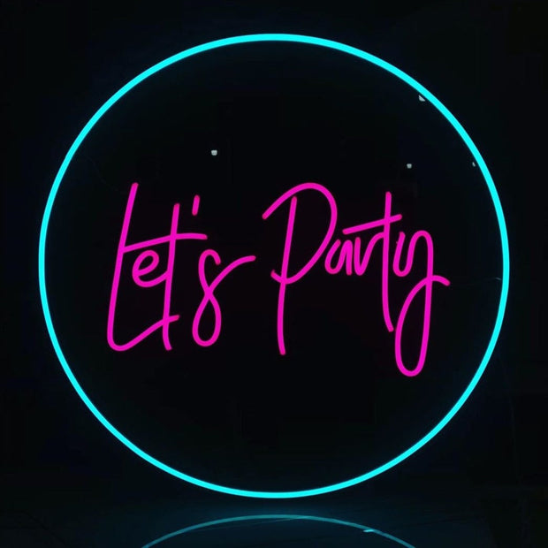 Let's Party Neon LED Sign