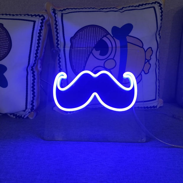 Moustache Neon LED Sign