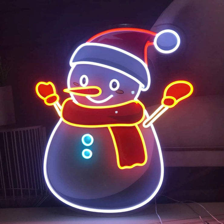 Snowman Neon LED Sign