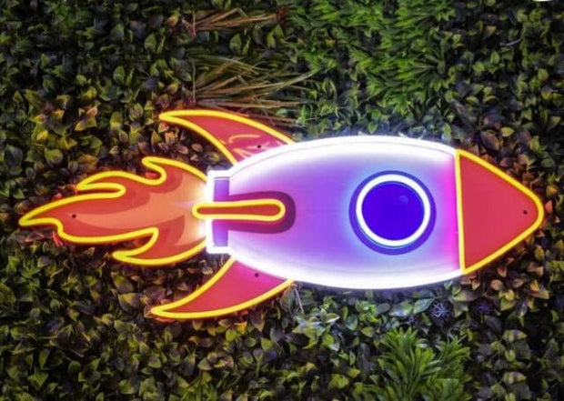 Rocket Neon Sign, Kids Room Rocket Neon LED Sign