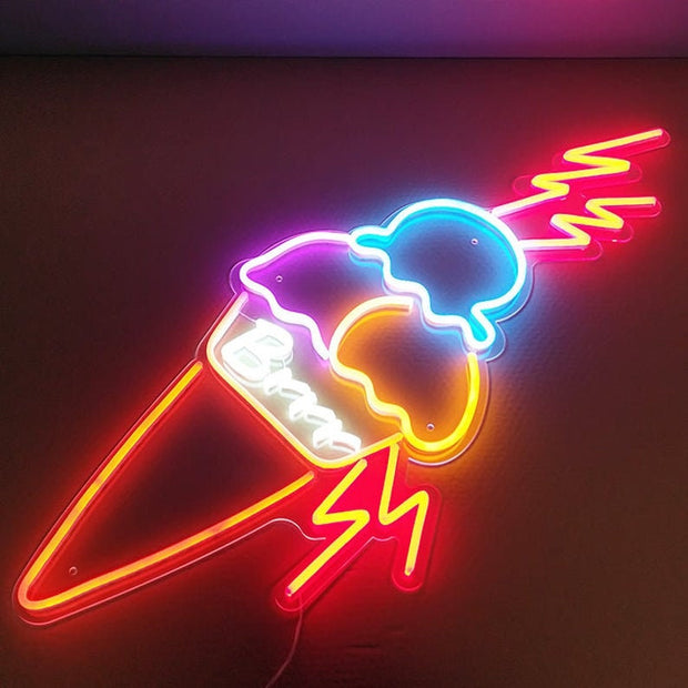 Ice Cream Cone Neon LED Sign