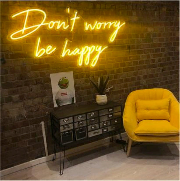 Don't Worry be Happy Neon LED Sign