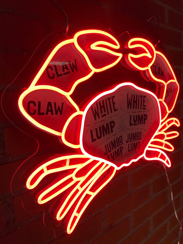 Crab Neon LED Sign