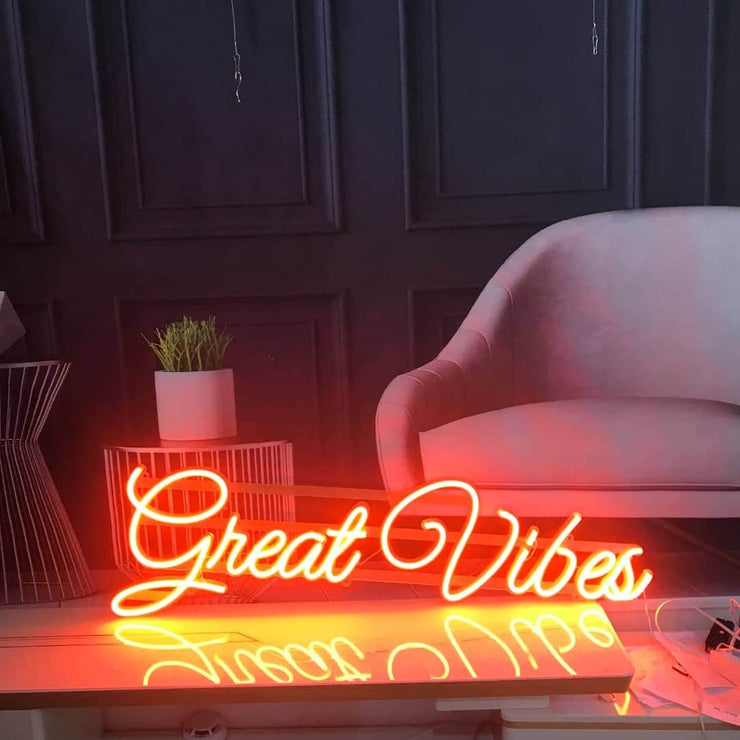 Great Vibes Neon LED Sign