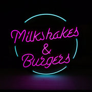 Milkshakes & Burgers Neon LED Sign