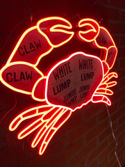 Crab Neon LED Sign