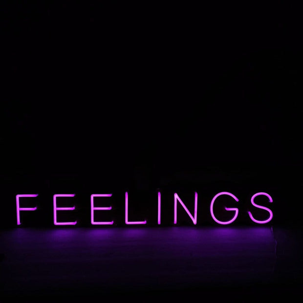 Feelings Sign Neon Light,  Feelings Sign Wall Neon Light, LED Neon Light Sign, Feelings Lover Room Neon Sign Wall Décor