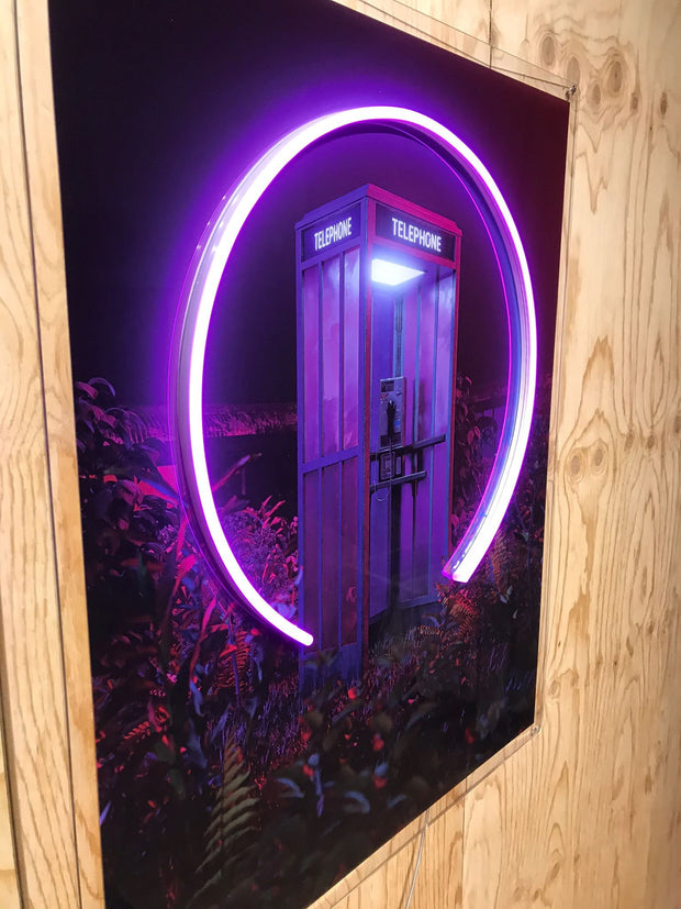 Limited Edition The Telephone Box By Damongraphics Ft van Goghsky Neon Led Sign