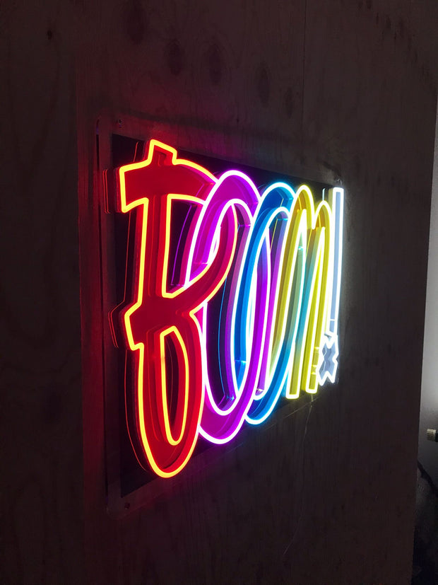 Boom! Sign Neon Light,  Boom! Neon LED Sign