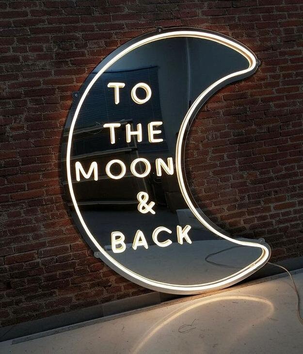 To The Moon And Back Neon LED Sign