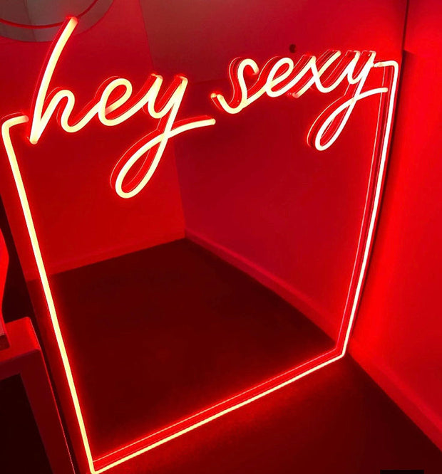 Hey Sexy Mirror Custom Mirror Neon LED Sign