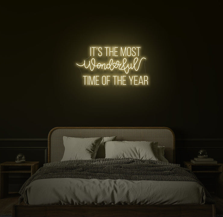 It's The Most Wonderfull Time Of The Year Neon LED Sign