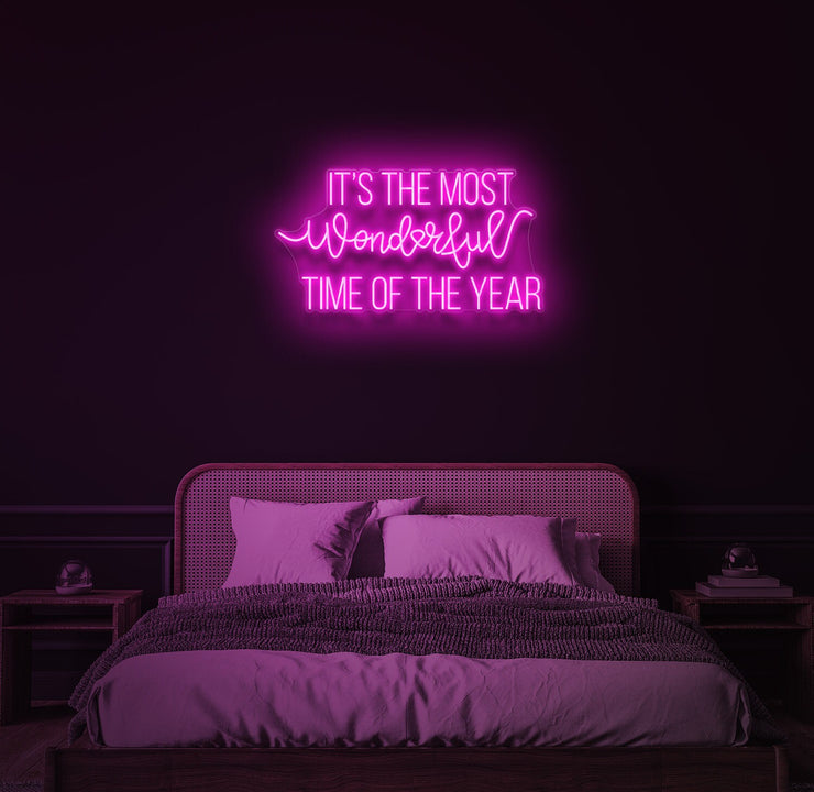 It's The Most Wonderfull Time Of The Year Neon LED Sign