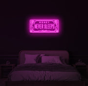 Money Never Sleeps Neon LED Sign