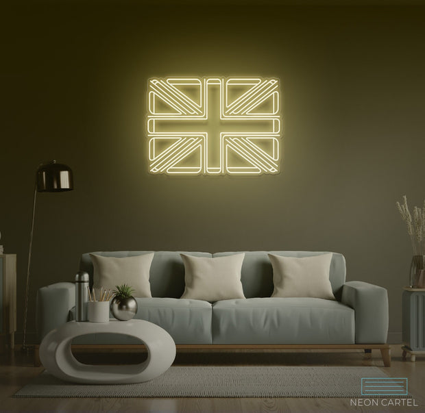 Union Jack UK Flag United Kingdom Neon LED Sign