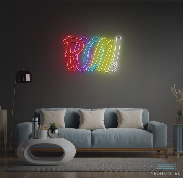 Boom! Sign Neon Light,  Boom! Neon LED Sign