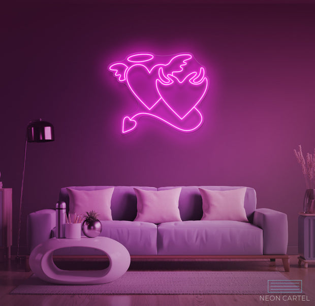 Angel and Demon Neon LED Sign