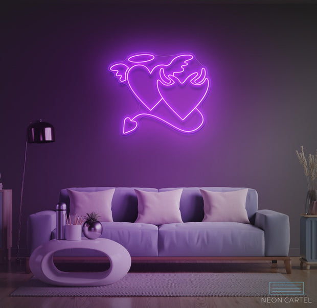 Angel and Demon Neon LED Sign