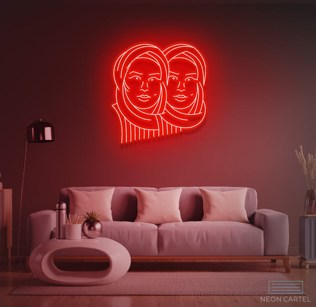 Woman Lines Neon LED Sign