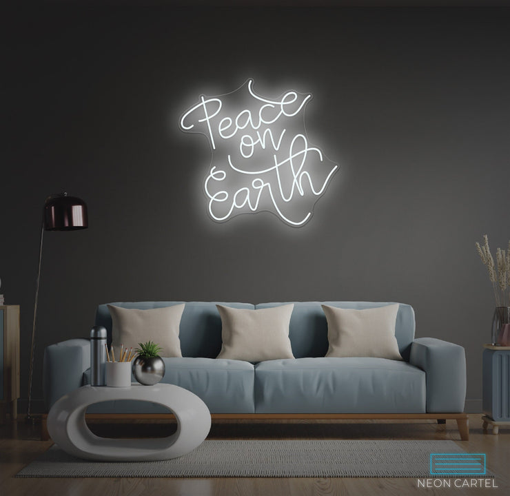 Peace On Earth Neon LED Sign